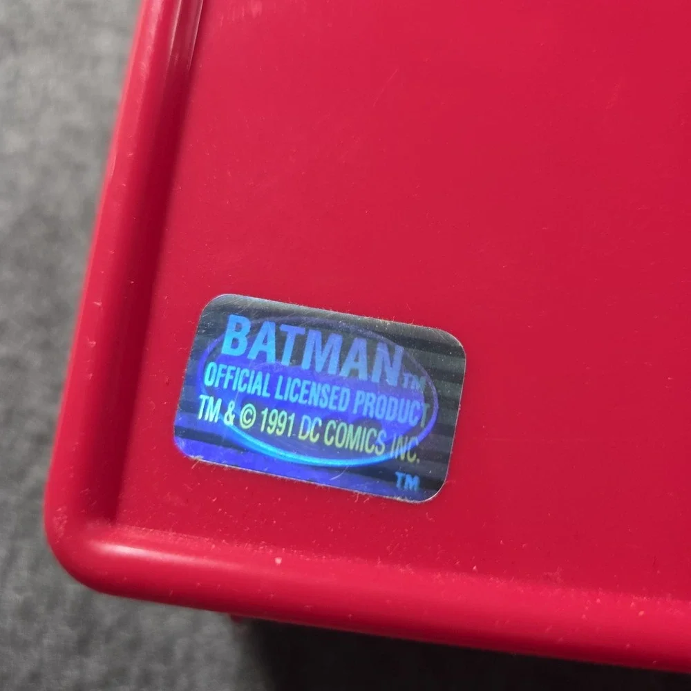 Batman Returns 1991 Catwoman Vintage Red Lunch Pencil Box Case Notebook Rare
